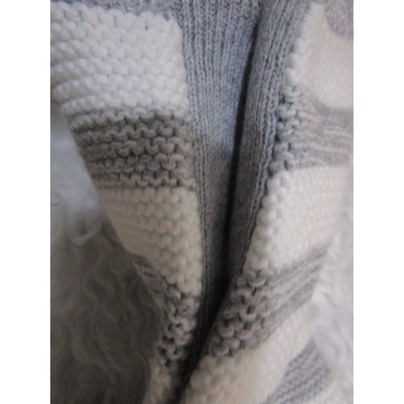 Little Me Marled Hooded Coverall grey and white stripes beautiful knit 6M - Picture 6 of 14